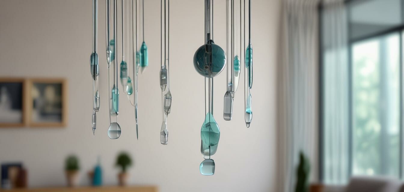 Glass Wind Chime in an Indoor Setting