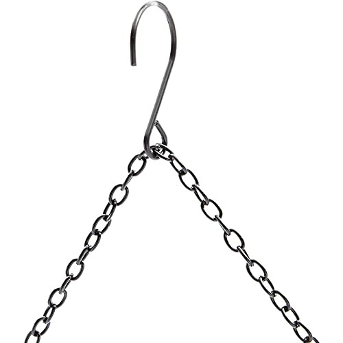 Metal hook with attached chains