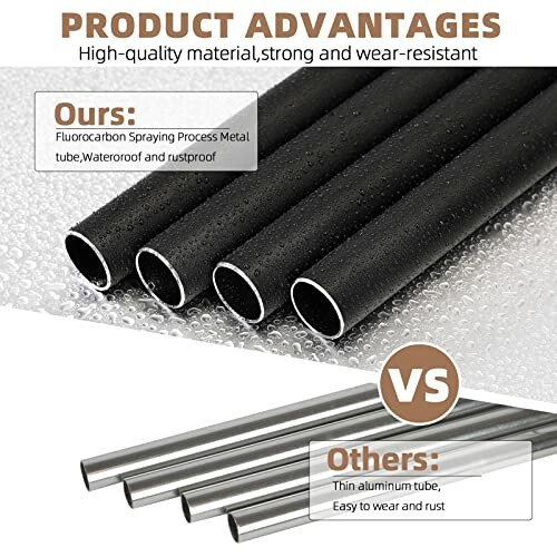 Comparison of fluorocarbon metal tubes versus thin aluminum tubes.