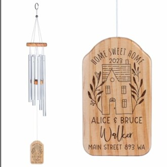 Personalized Wooden Wind Chimes