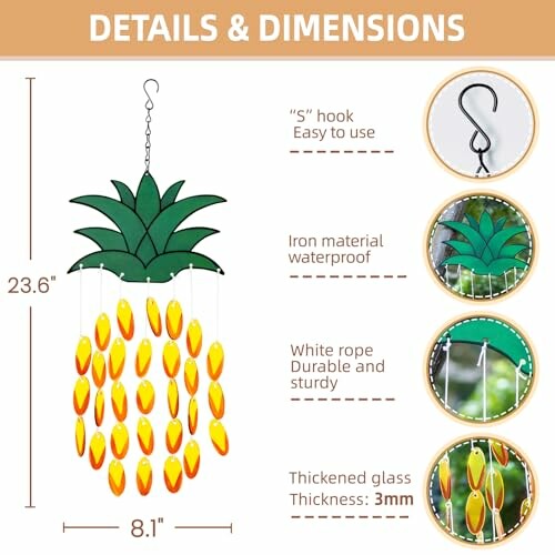 X-PREK 23" Pineapple Wind Chimes