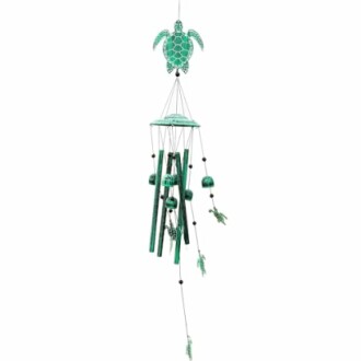 VP Home Rustic Green Turtle Wind Chimes